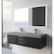Castello Usa Thames 60-inch Black Vanity Set with Gray Top and Black Handles CB-MC-60BLK-BL-20146-GR - alternate 4